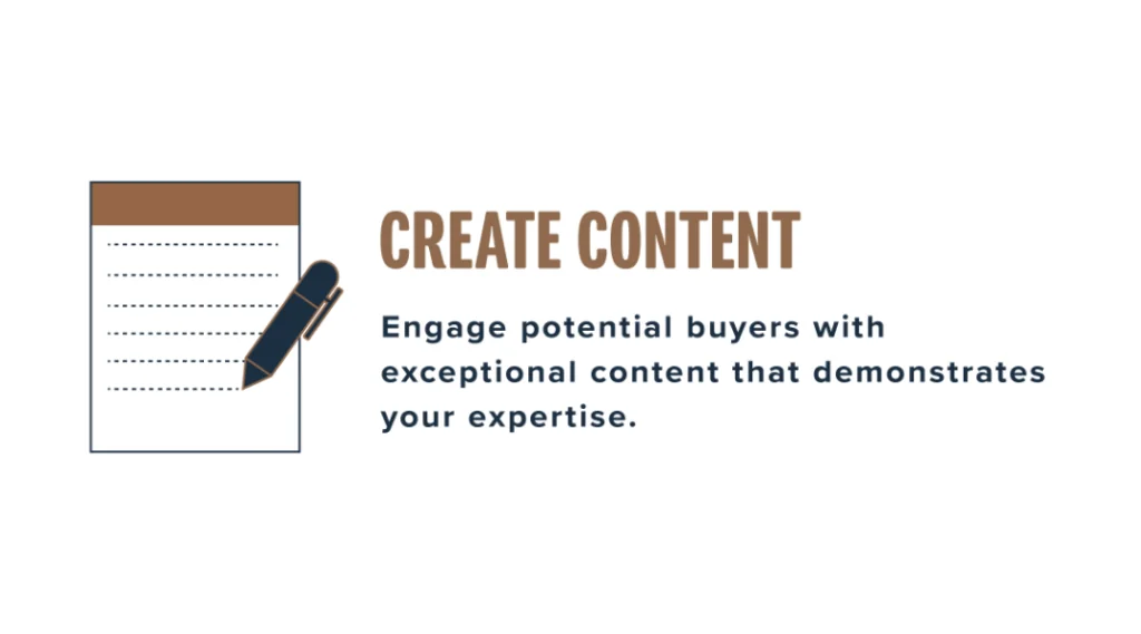 Create exceptional content that demonstrates your expertise and engages potential buyers.