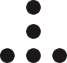 A polka dot pattern on a black background.