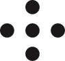 A monochrome polka dot pattern.