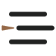 A pencil icon on a black background for the homepage.