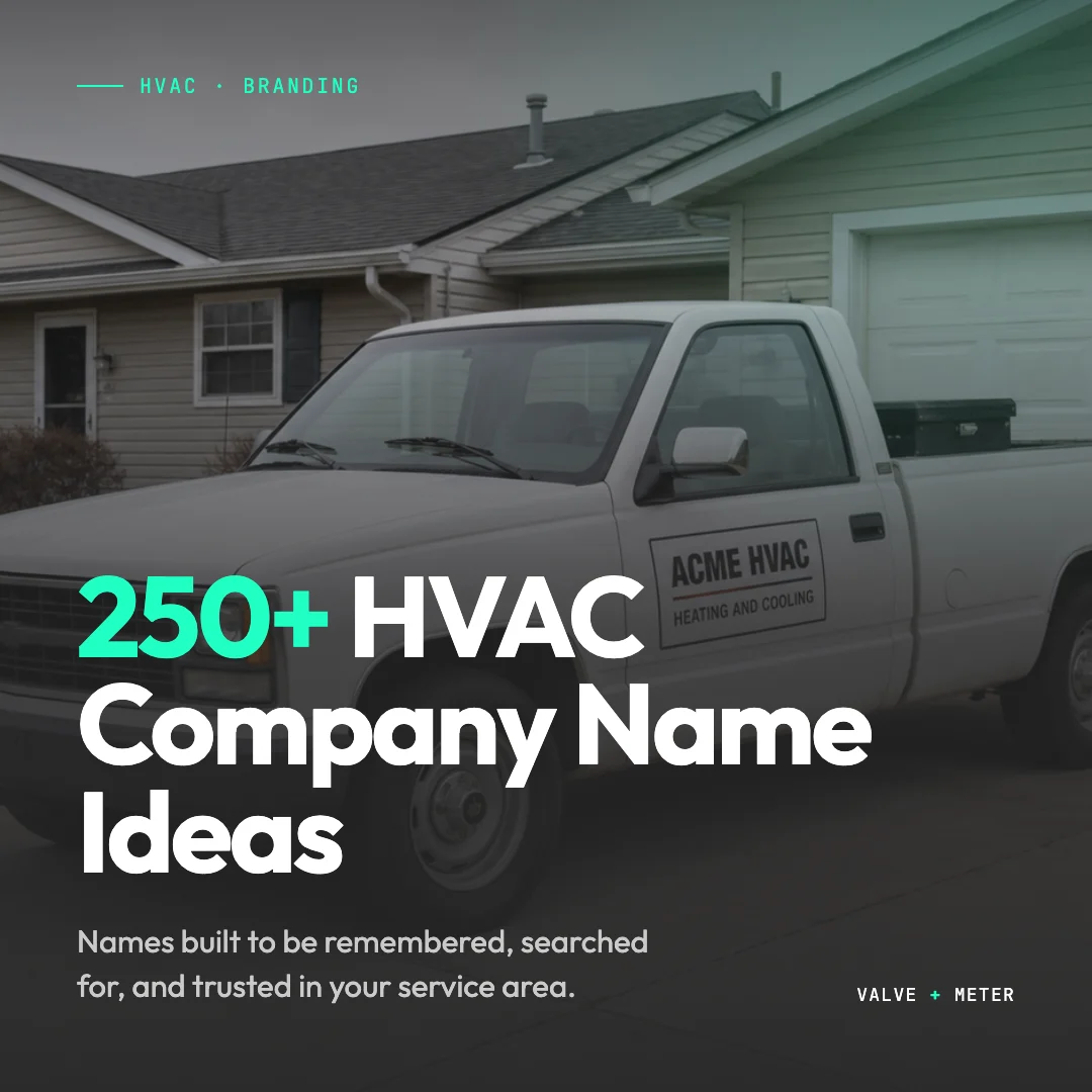 250+ HVAC Company Name Ideas (And How to Pick One That Ranks)